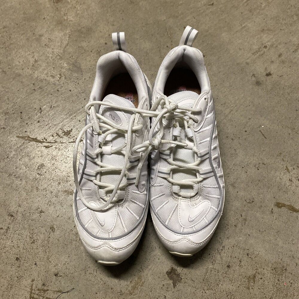 NIKE W AIR MAX 98 Shoes 8 .5 White White White AH6799 114